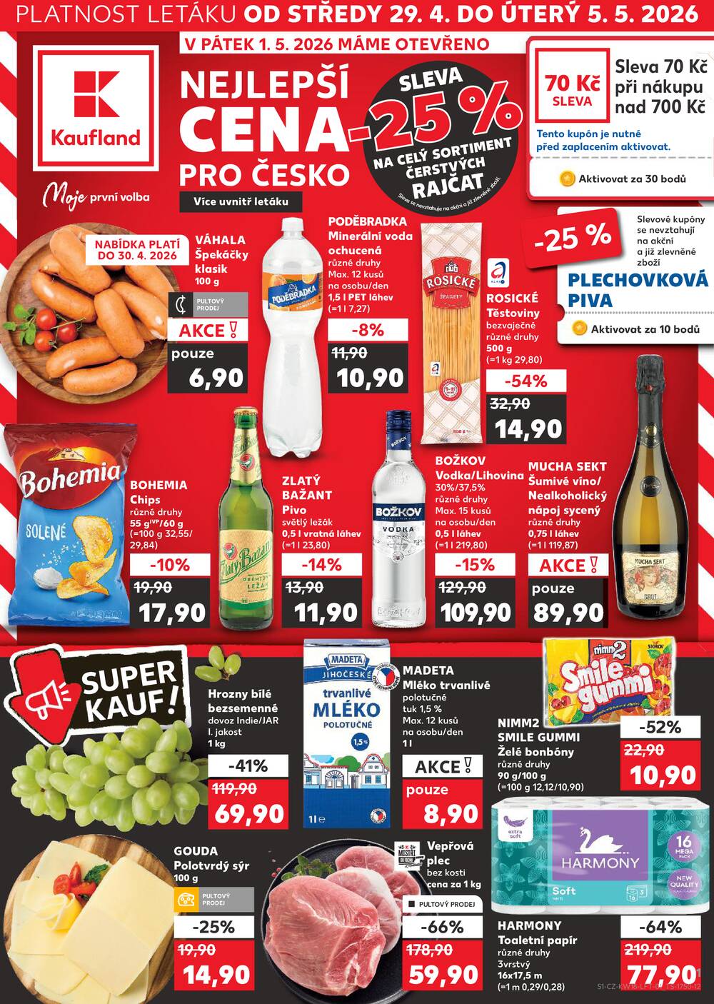 Leták Kaufland - Kaufland 29.4. - 5.5. - Kaufland - Náchod - strana 1