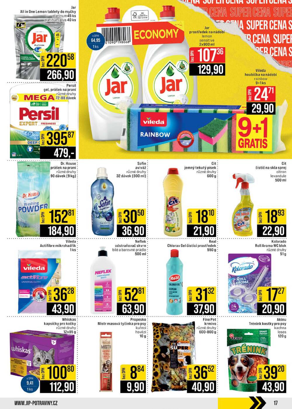 JIP Cash & Carry Brno, Praha, Ostrava, Jilemnice, Pardubice, Ostrava, Karlovy Vary, Olomouc a Zlín od 29.4. do 5.5.2026