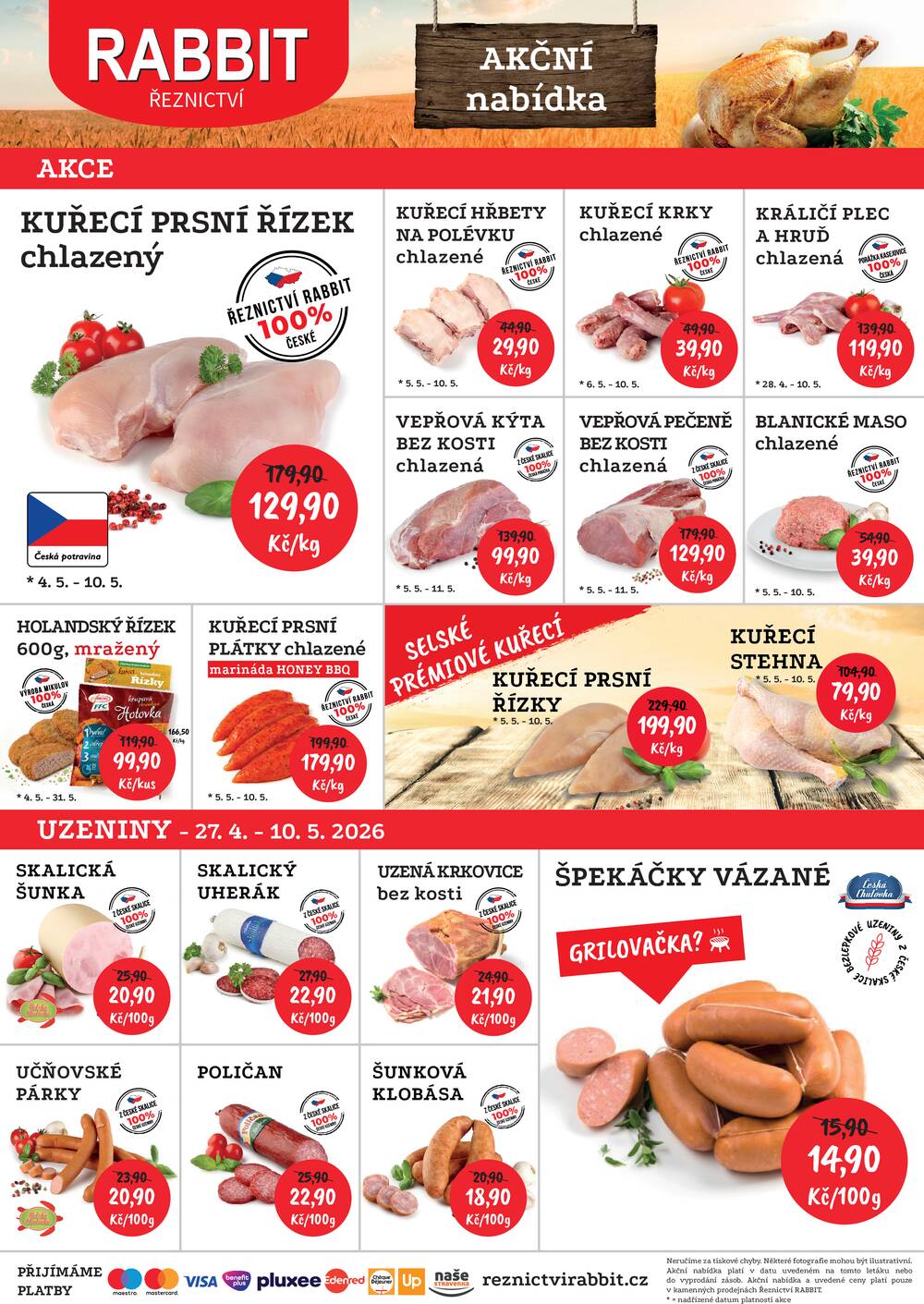 Leták RABBIT řeznictví - RABBIT řeznictví od 4.5. do 10.5.2026 - strana 1
