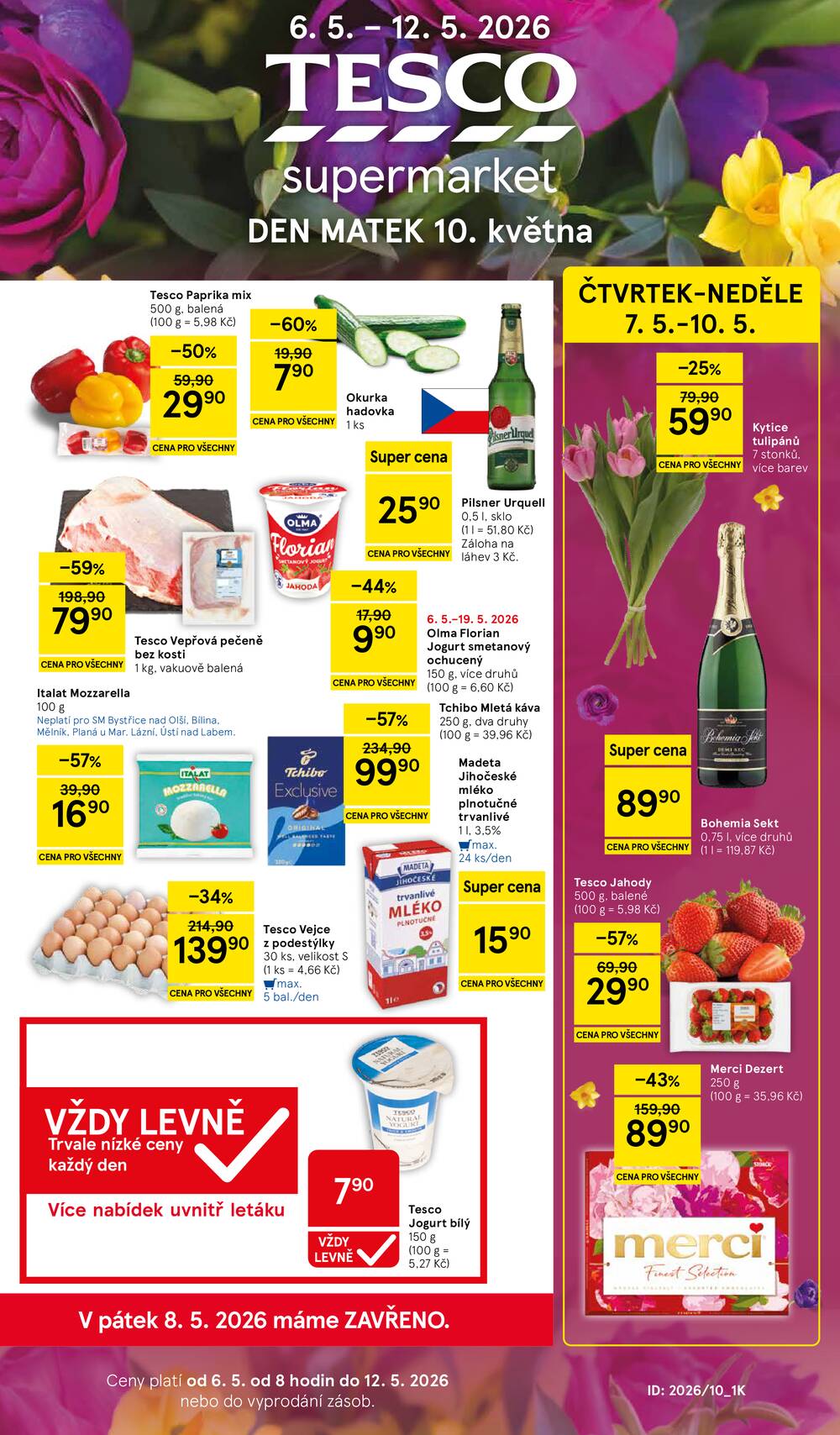 Leták Tesco - Tesco supermarkety od 6.5. do 12.5.2026 - strana 1