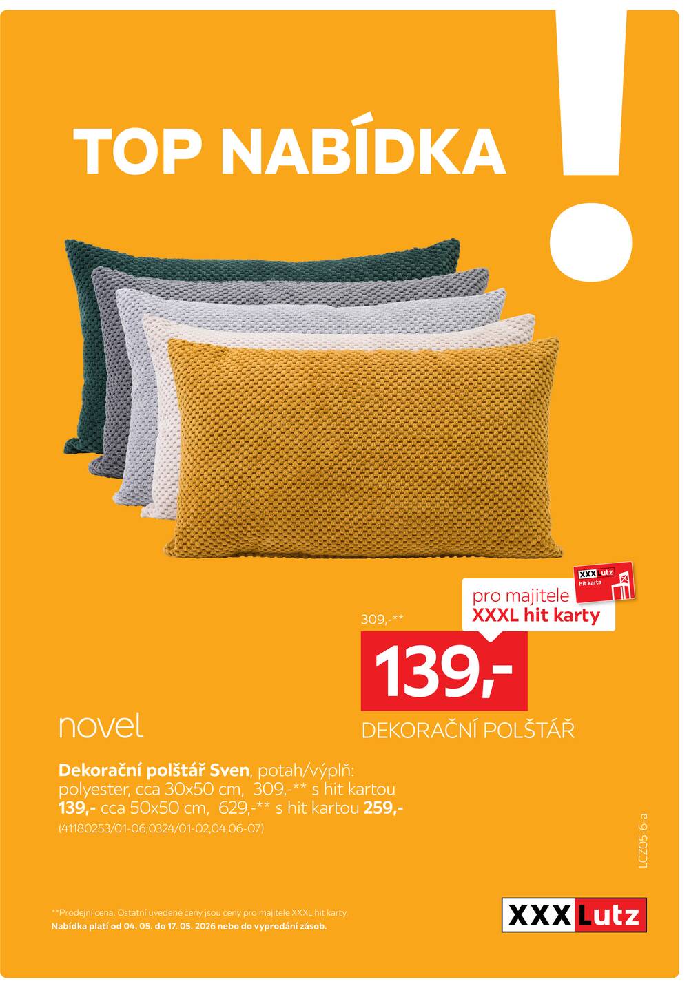 Leták XXXLutz - XXXLutz Top nabídka III. 4.5. - 17.5. - strana 1