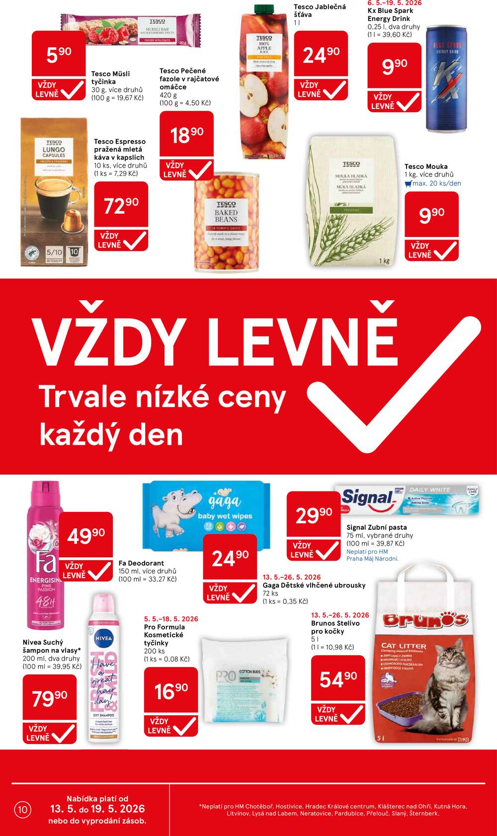 Tesco malé hypermarkety od 13.5. do 19.5.2026