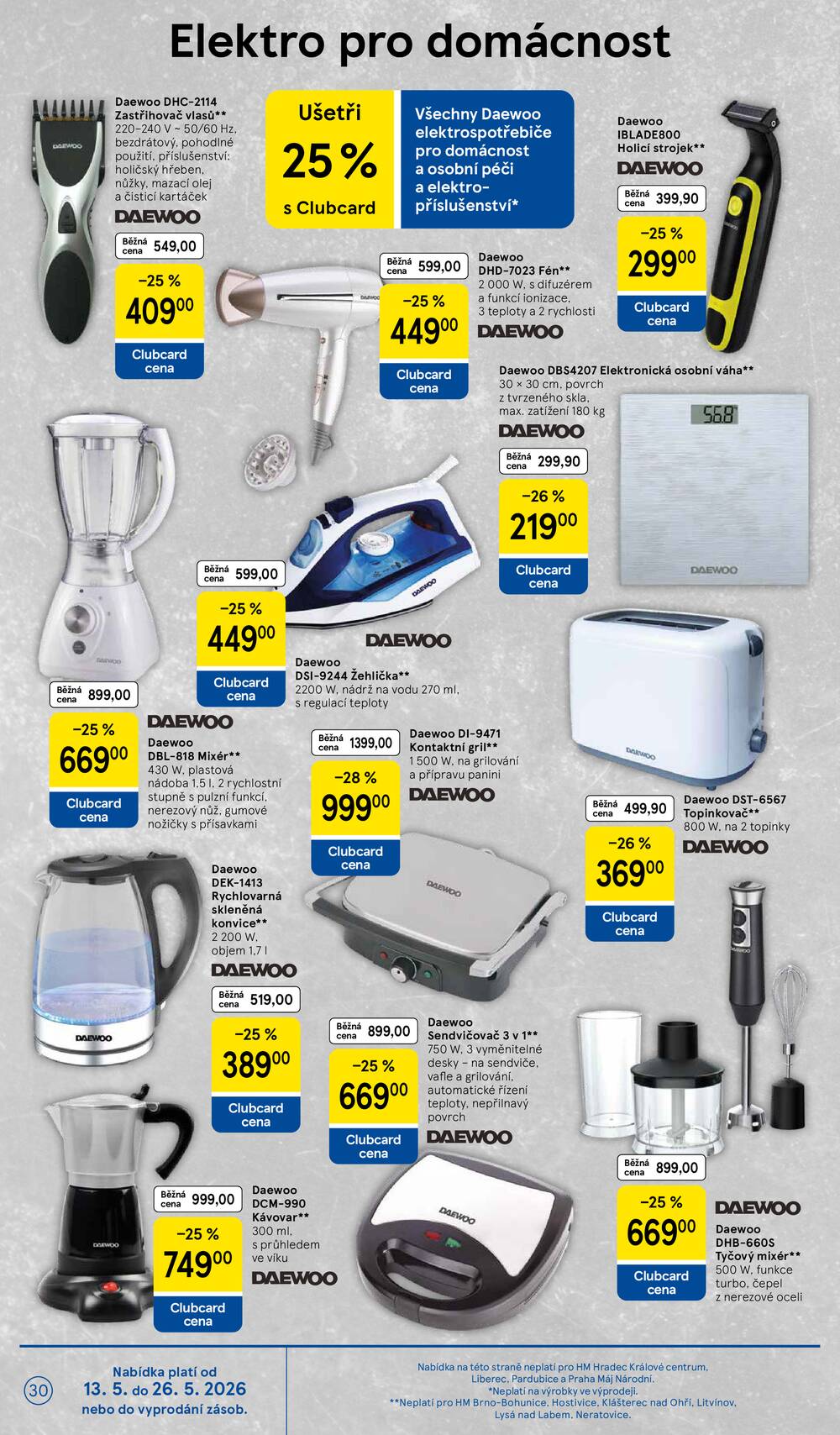 Tesco malé hypermarkety od 13.5. do 19.5.2026