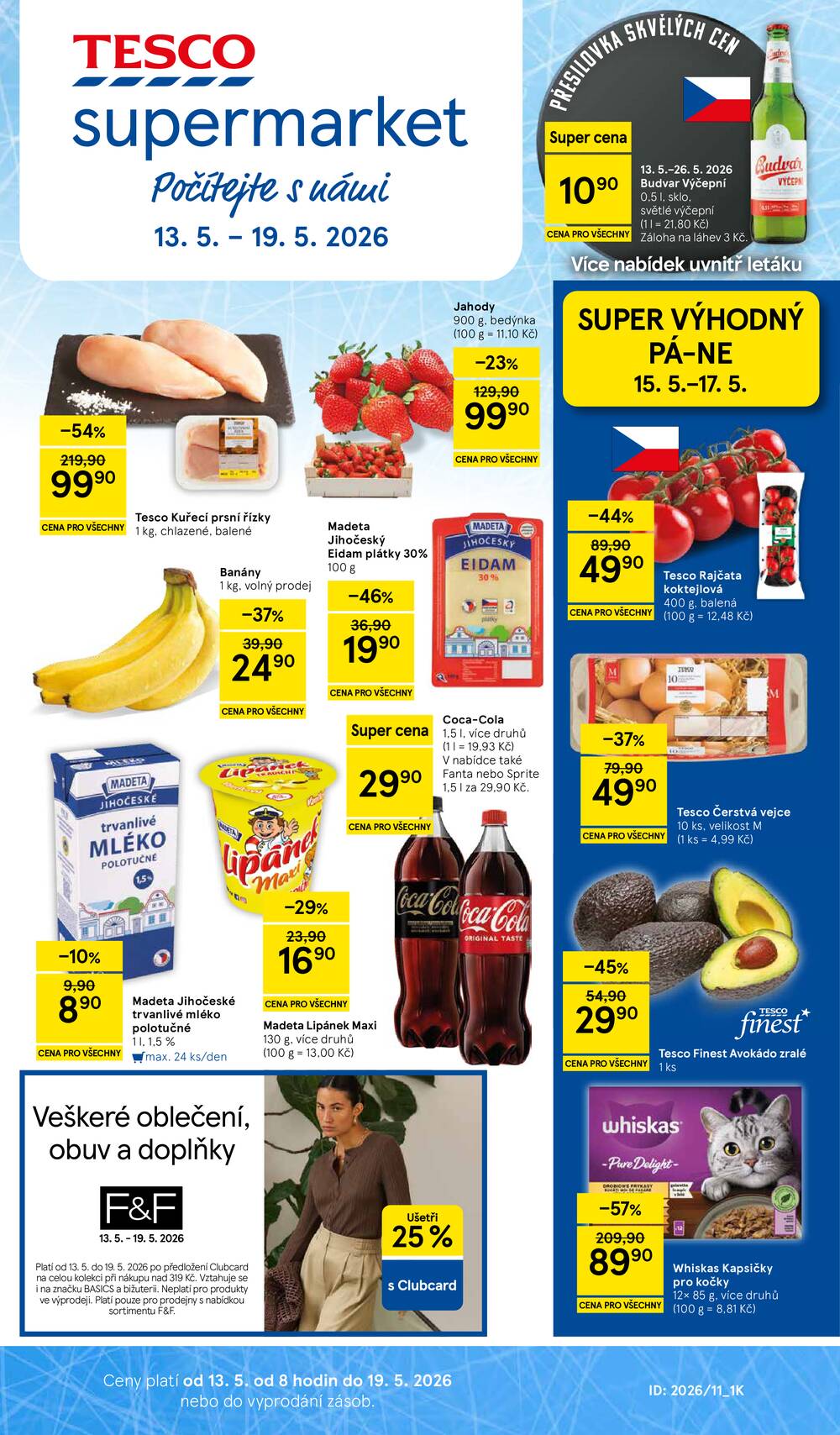 Tesco supermarkety od 13.5. do 19.5.2026