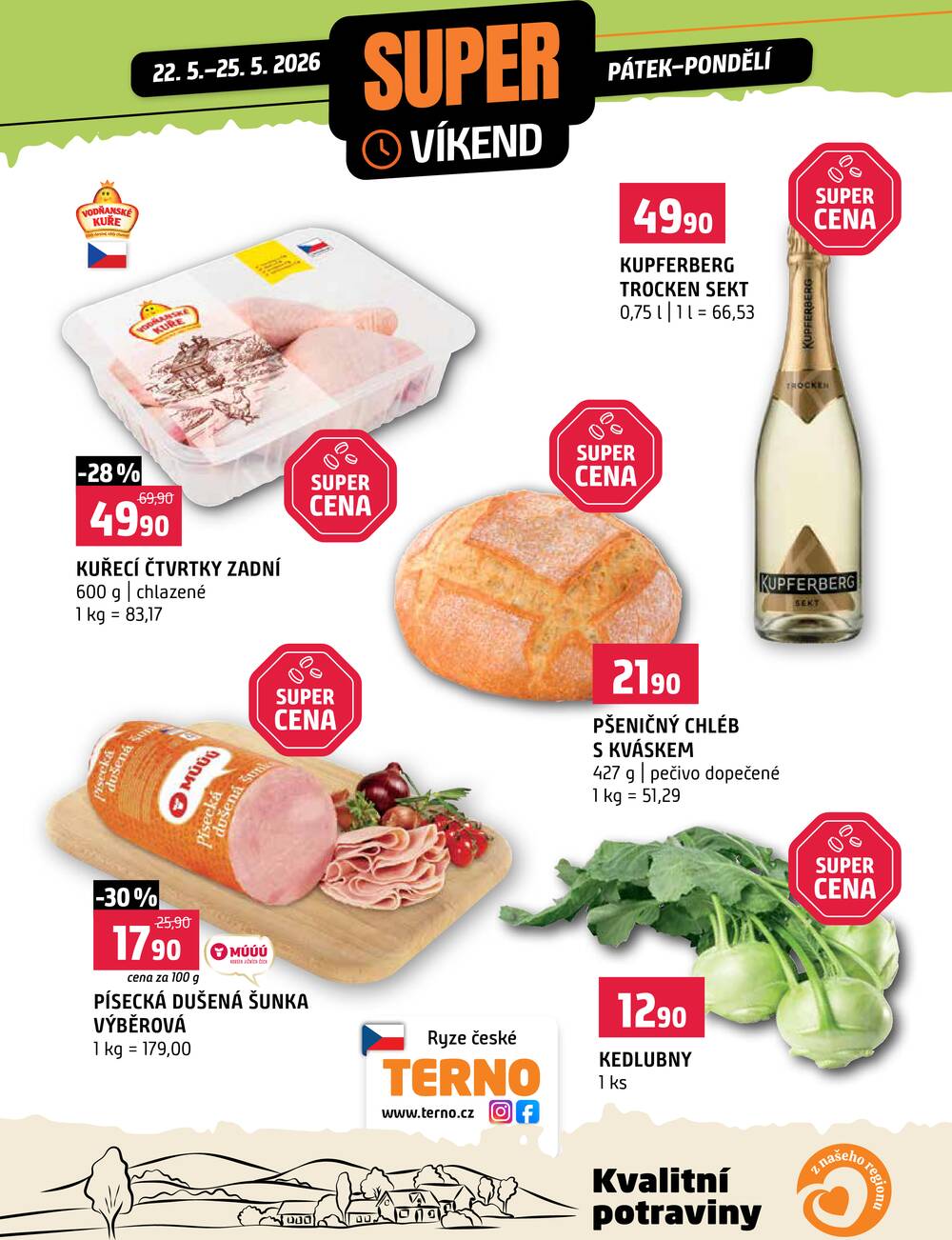 Leták Terno - Terno Víkendová akce od 22.5. do 25.5.2026 - strana 1