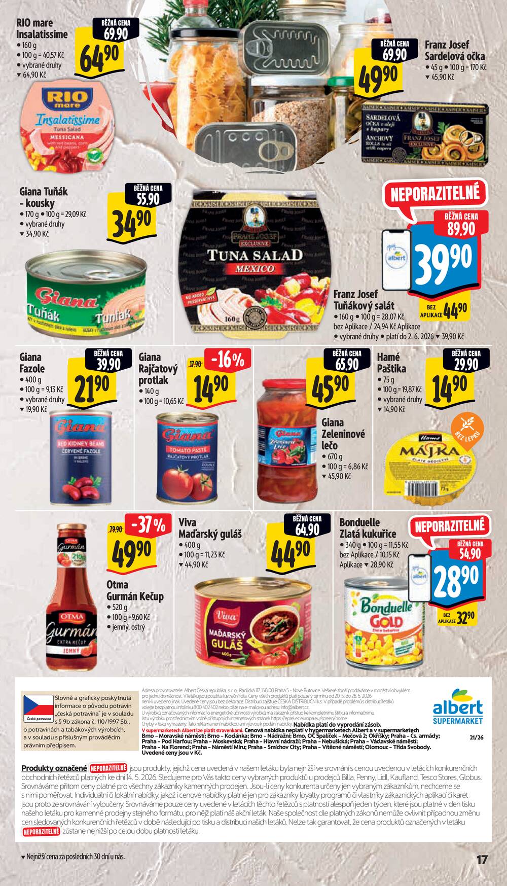 Albert Supermarket od 20.5. do 26.5.2026