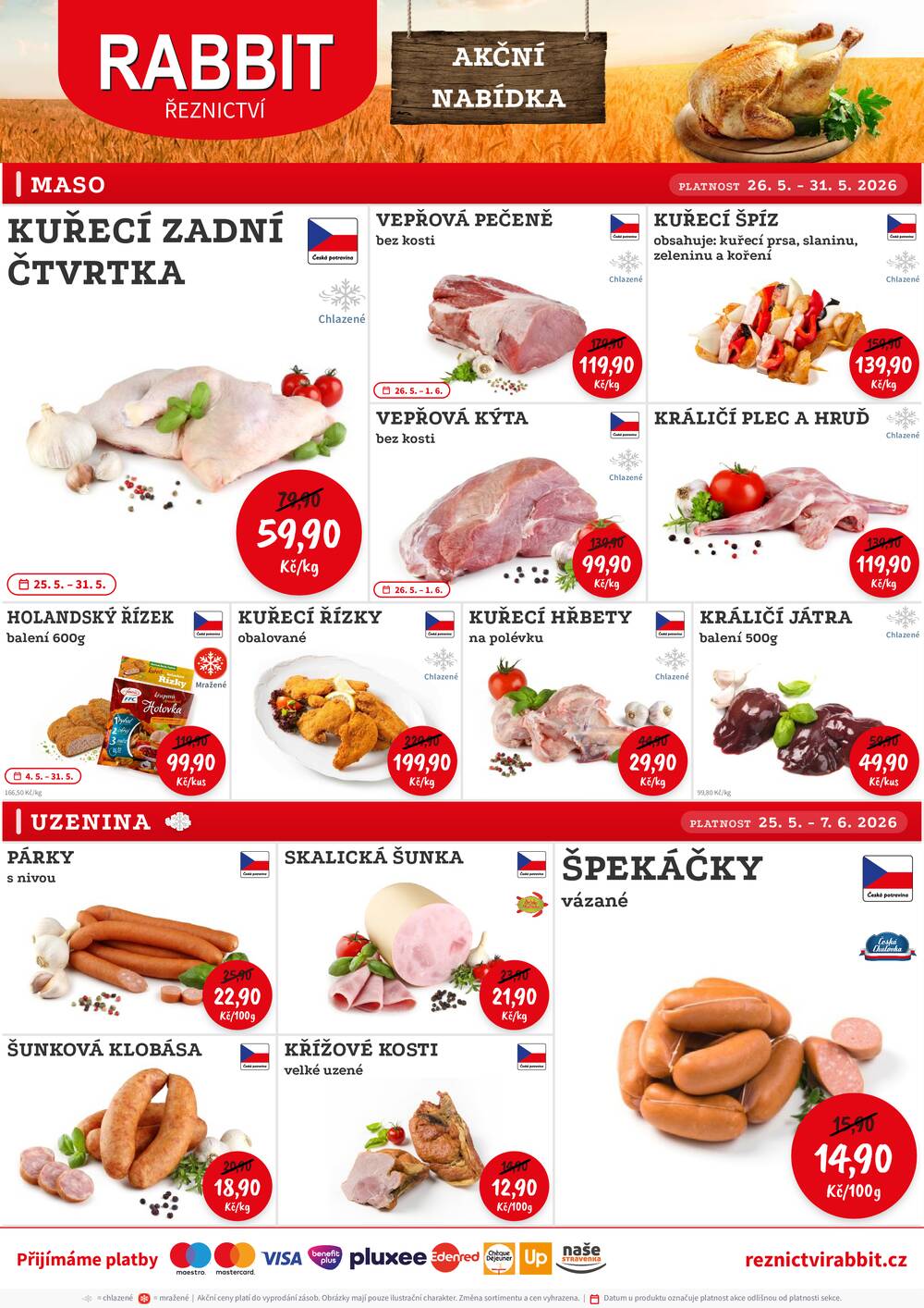 Leták RABBIT řeznictví - RABBIT řeznictví od 25.5. do 31.5.2026 - strana 1 Leták RABBIT řeznictví - RABBIT řeznictví od 25.5. do 31.5.2026 - strana 1