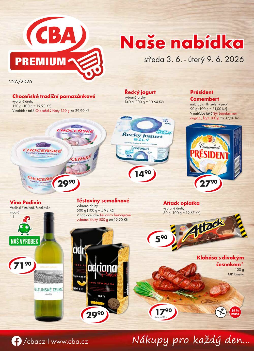 Leták CBA - CBA Premium od 3.6. do 9.6.2026 - strana 1