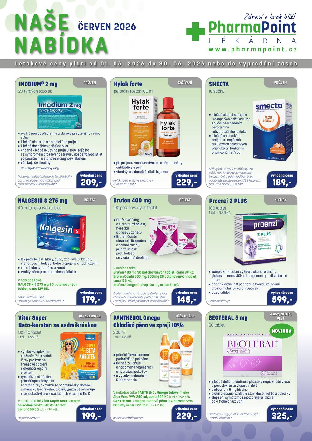 Leták PharmaPoint - Pharma Point od 1.6. do 30.6.2026 - strana 1 Leták PharmaPoint - Pharma Point od 1.6. do 30.6.2026 - strana 1