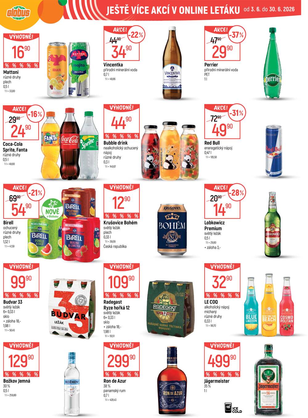 Akční leták Globus 3.6. - 9.6.2026 - Globus Chotíkov u Plzně