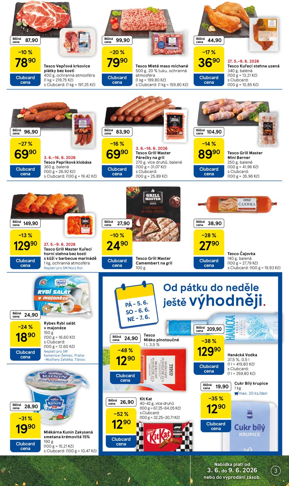 Tesco supermarkety od 3.6. do 9.6.2026