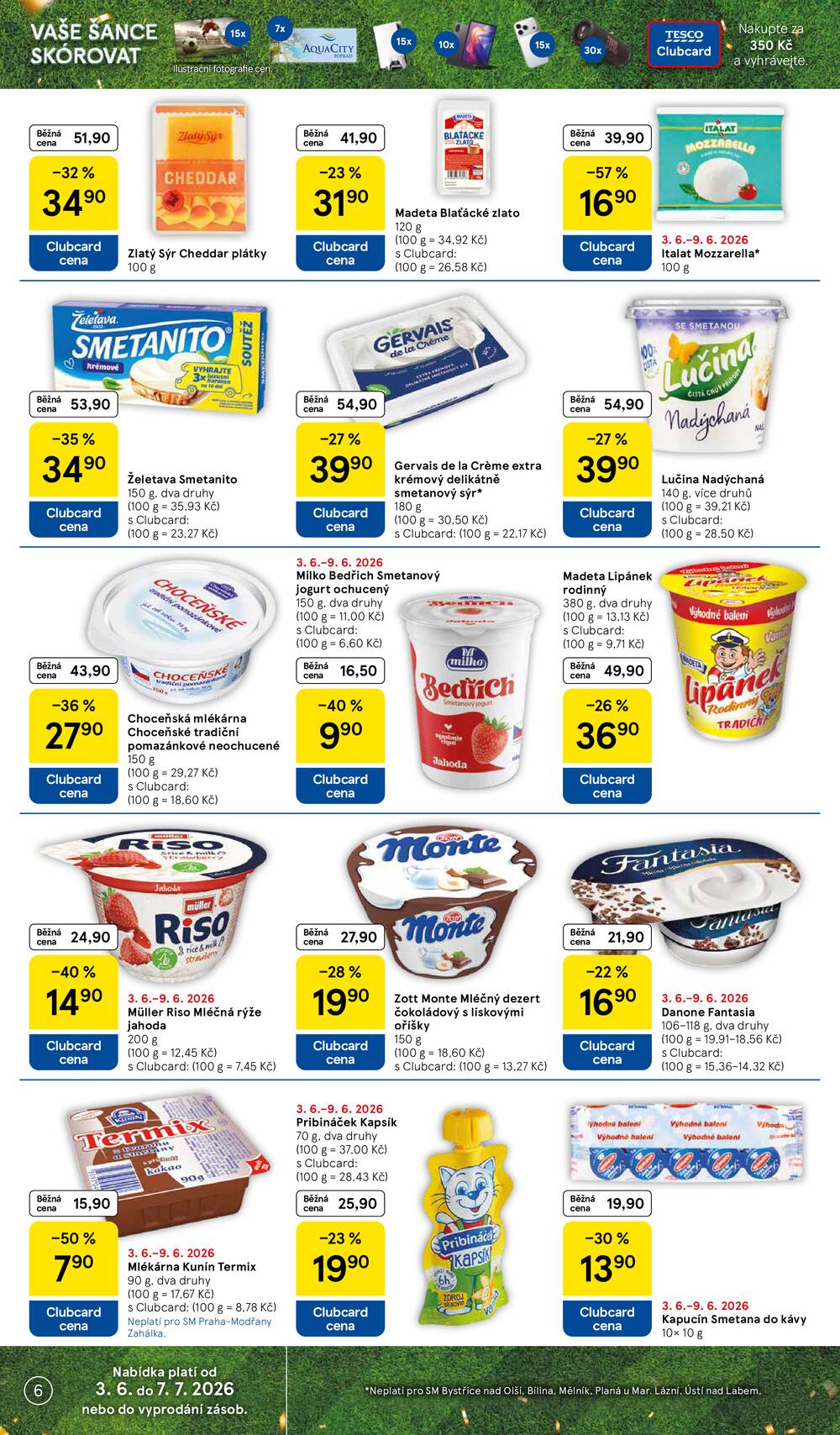 Tesco supermarkety od 3.6. do 9.6.2026