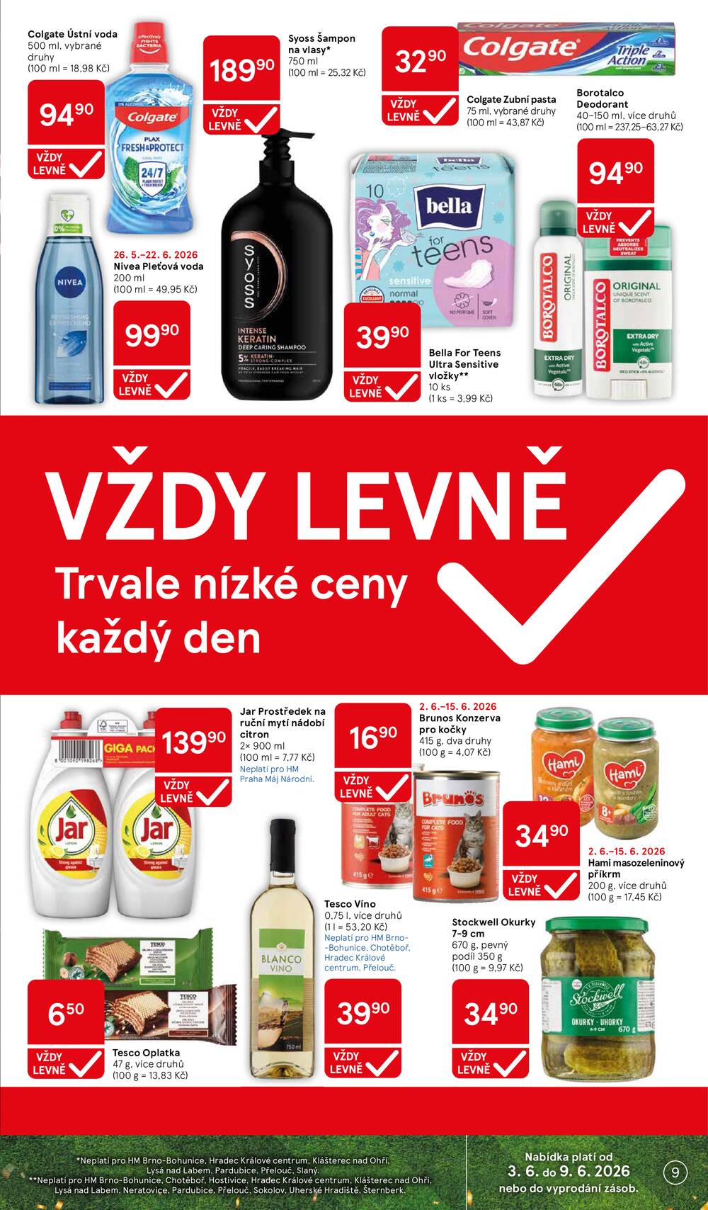 Tesco malé hypermarkety od 3.6. do 9.6.2026