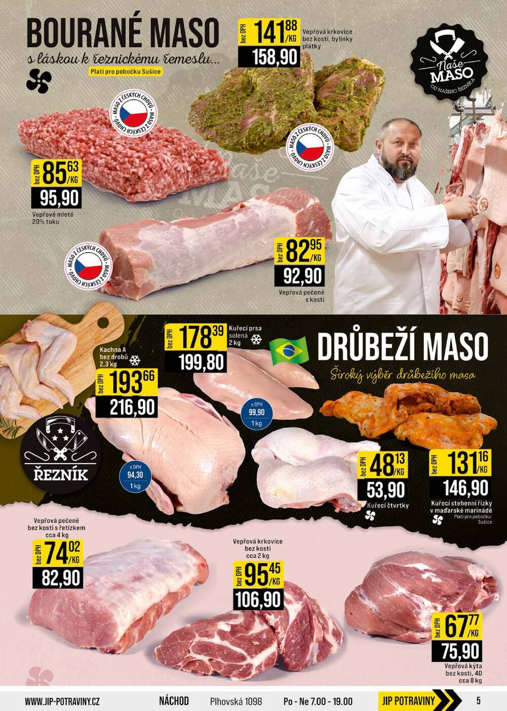 JIP Cash & Carry České Budějovice, Most, Náchod, Polička, Sušice a Svoboda nad Úpou od 3.6. do 9.6.2026