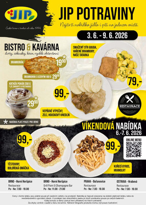 JIP Cash & Carry České Budějovice, Most, Náchod, Polička, Sušice a Svoboda nad Úpou od 3.6. do 9.6.2026