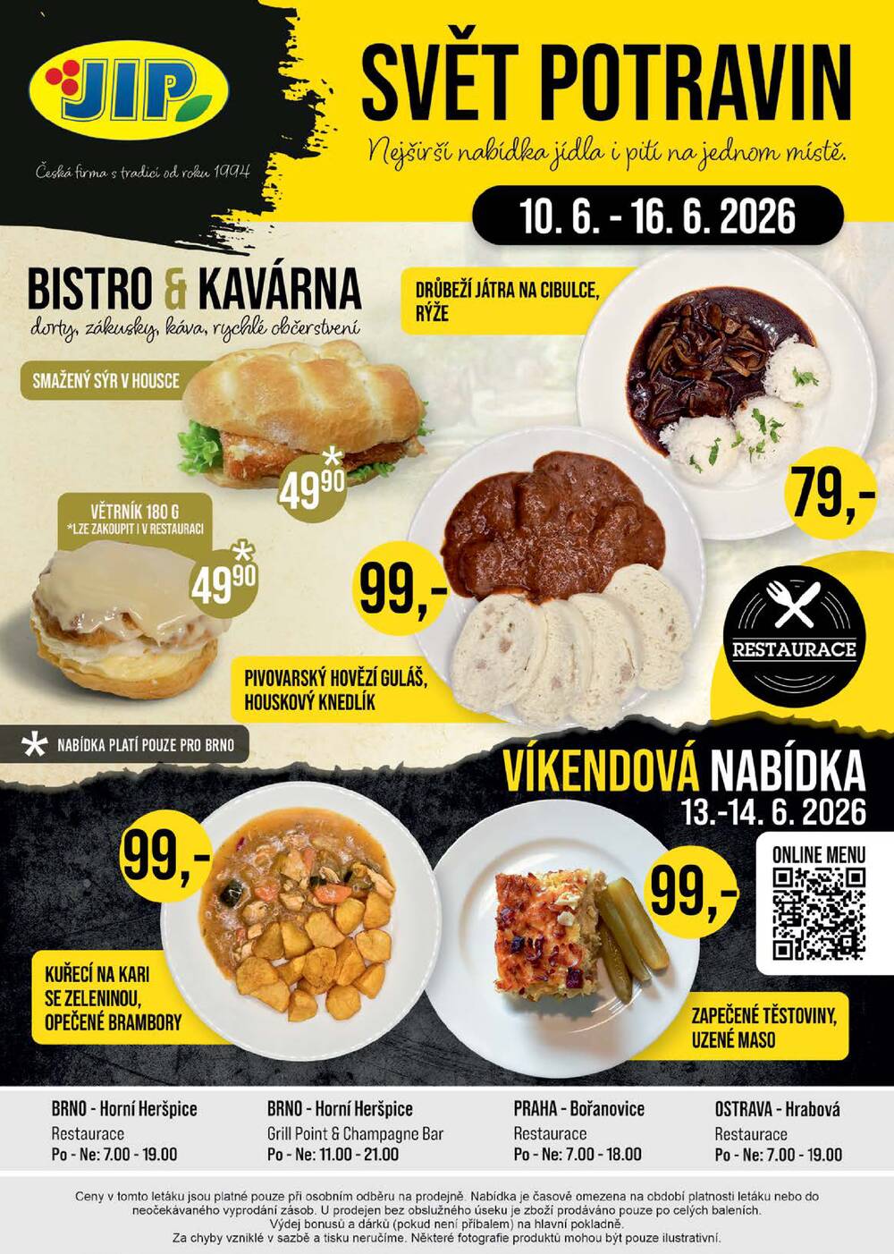Leták JIP - JIP Cash & Carry Brno, Praha, Ostrava, Jilemnice, Pardubice, Ostrava, Karlovy Vary, Olomouc a Zlín od 10.6. do 16.6.2026 - strana 20