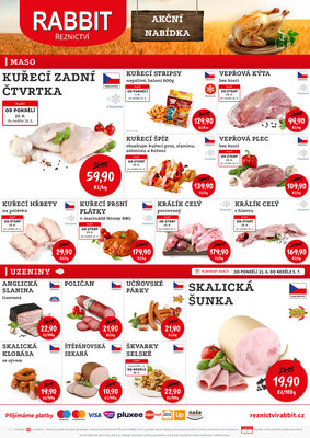 leták RABBIT řeznictví