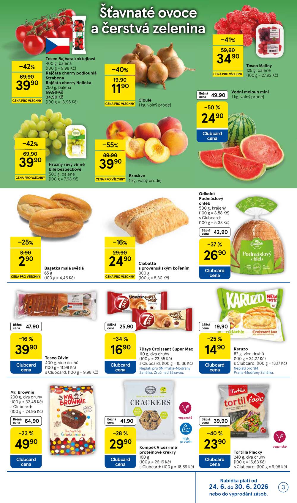 Tesco supermarkety od 24.6. do 30.6.2026