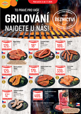 Leták Akční leták Globus 24.6. - 7.7.2026 - Globus Praha - Čakovice
