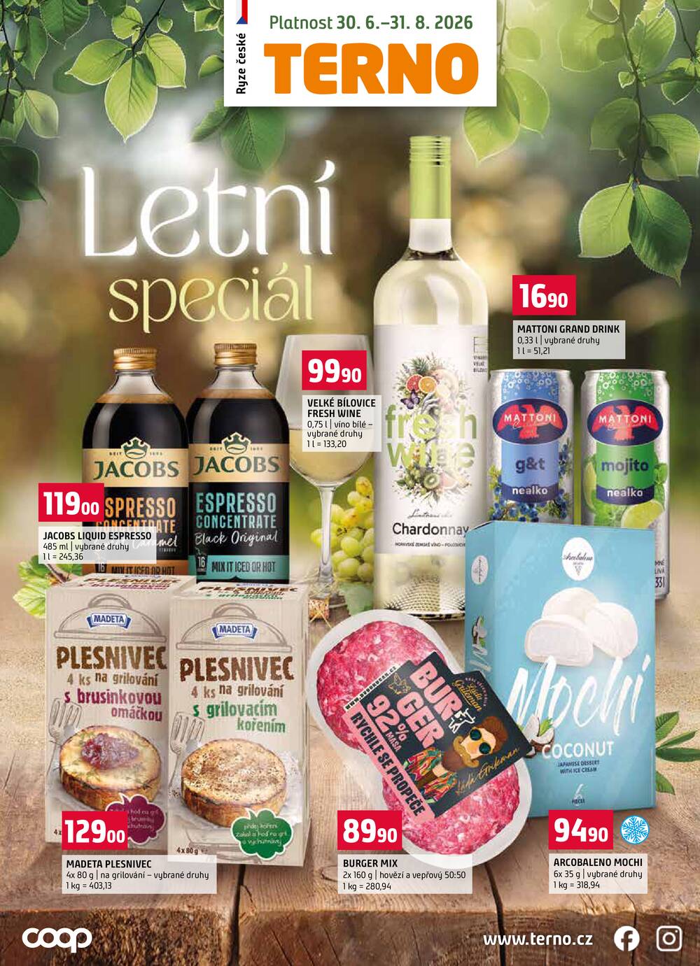 Leták Terno - Terno Letní speciál od 30.6. do 31.8.2026 - strana 1