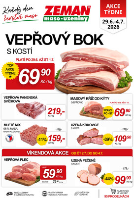 leták ZEMAN maso-uzeniny