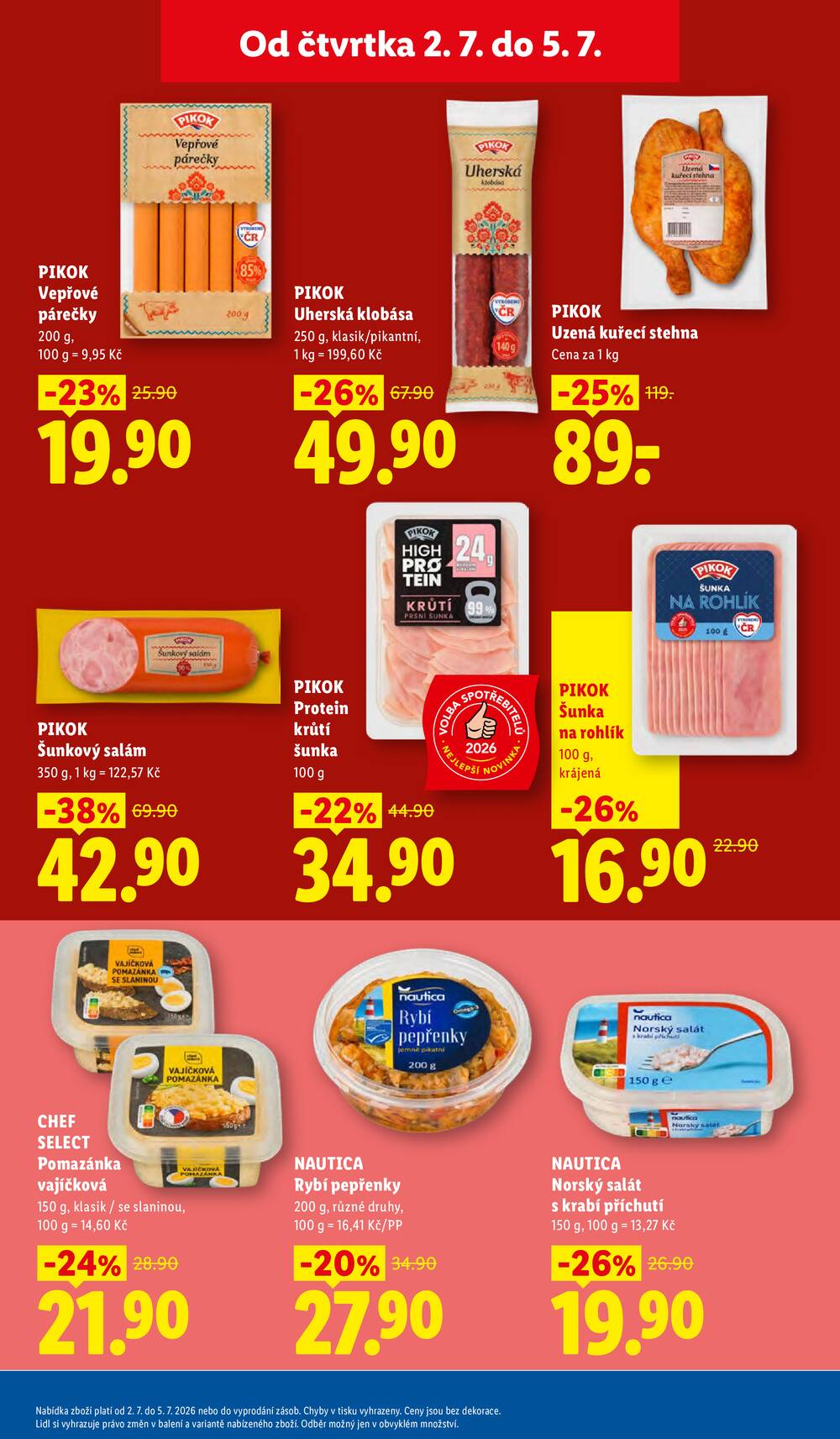 Lidl Čtvrtek od 2.7. do 5.7.2026