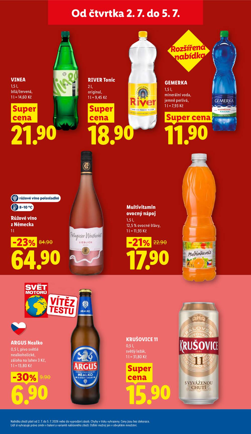 Lidl Čtvrtek od 2.7. do 5.7.2026