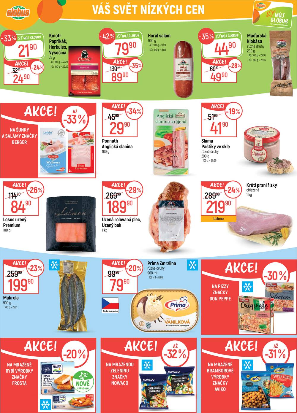 Akční leták Globus 1.7. - 7.7.2026 - Globus Praha - Štěrboholy