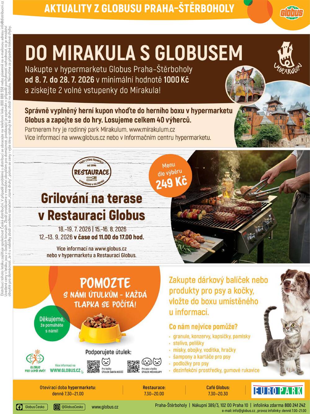 Akční leták Globus 8.7. - 14.7.2026 - Globus Praha - Štěrboholy