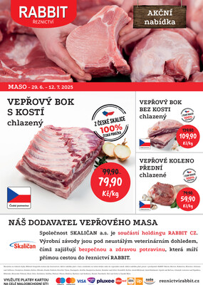leták RABBIT řeznictví