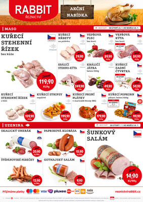 leták RABBIT řeznictví