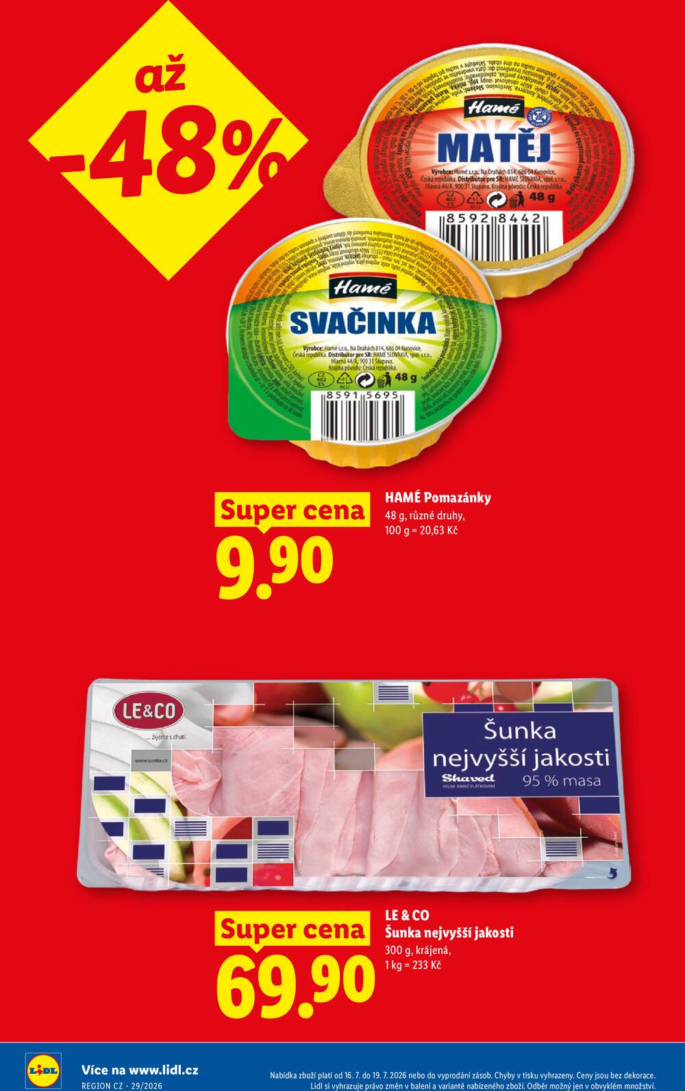 Lidl Čtvrtek od 16.7. do 19.7.2026