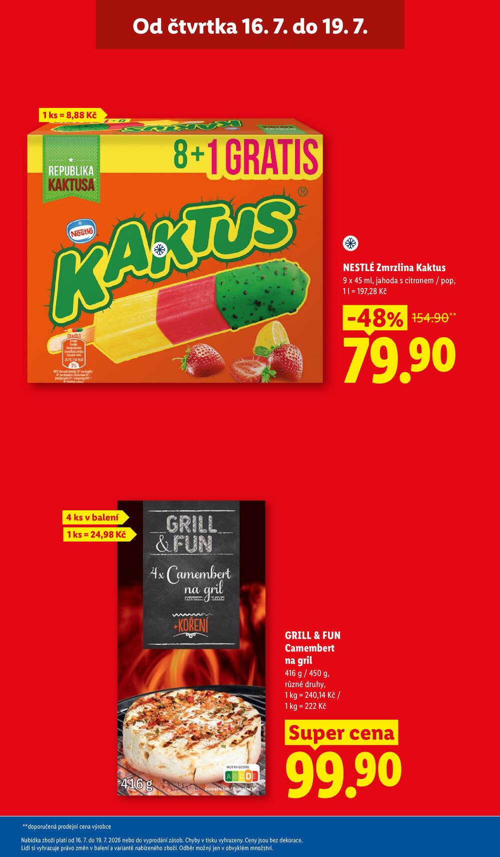 Lidl Čtvrtek od 16.7. do 19.7.2026