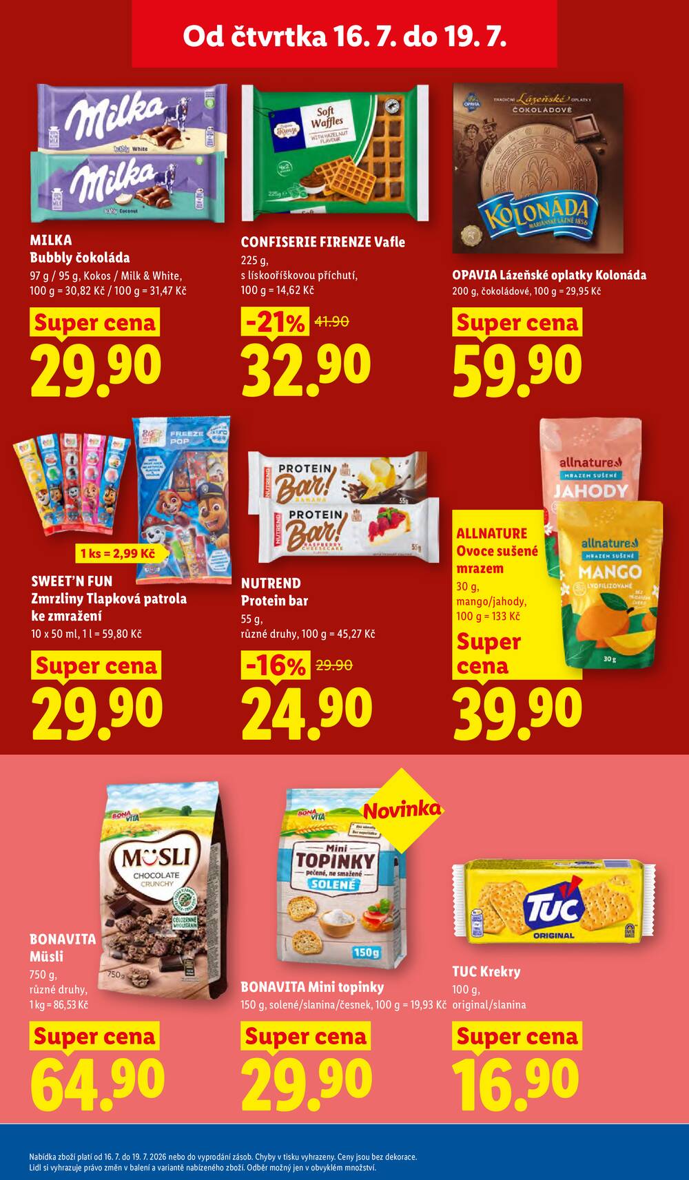 Lidl Čtvrtek od 16.7. do 19.7.2026