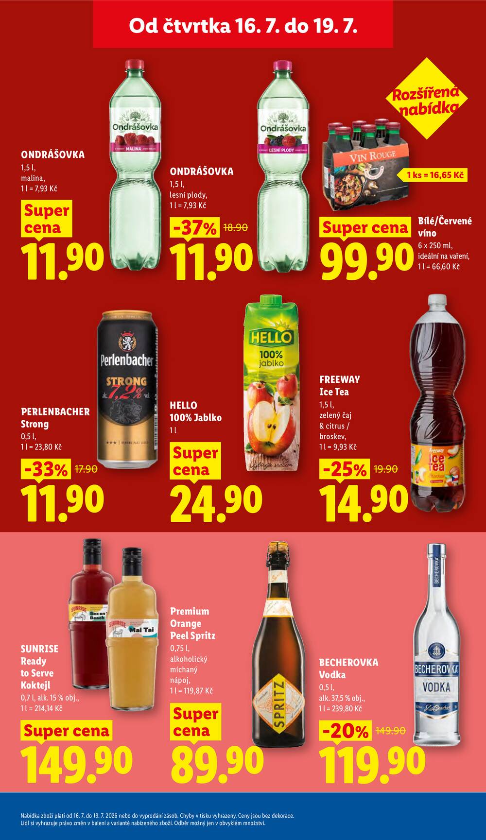 Lidl Čtvrtek od 16.7. do 19.7.2026