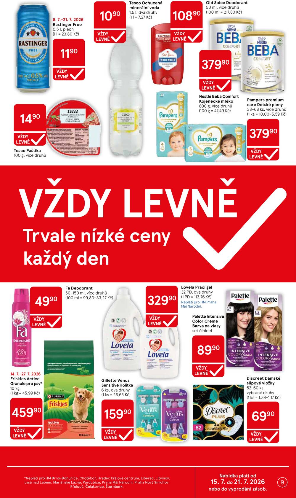 Tesco malé hypermarkety od 15.7. do 21.7.2026