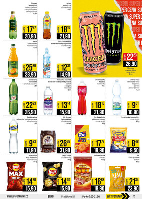JIP Cash & Carry Brno, Praha, Ostrava, Jilemnice, Pardubice, Ostrava, Karlovy Vary, Olomouc a Zlín od 15.7. do 21.7.2026