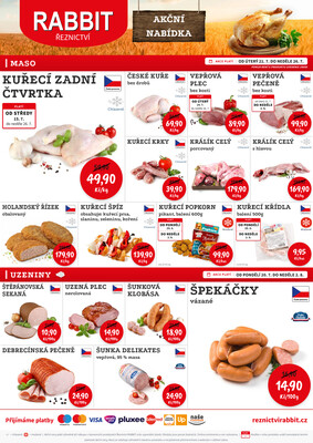 leták RABBIT řeznictví