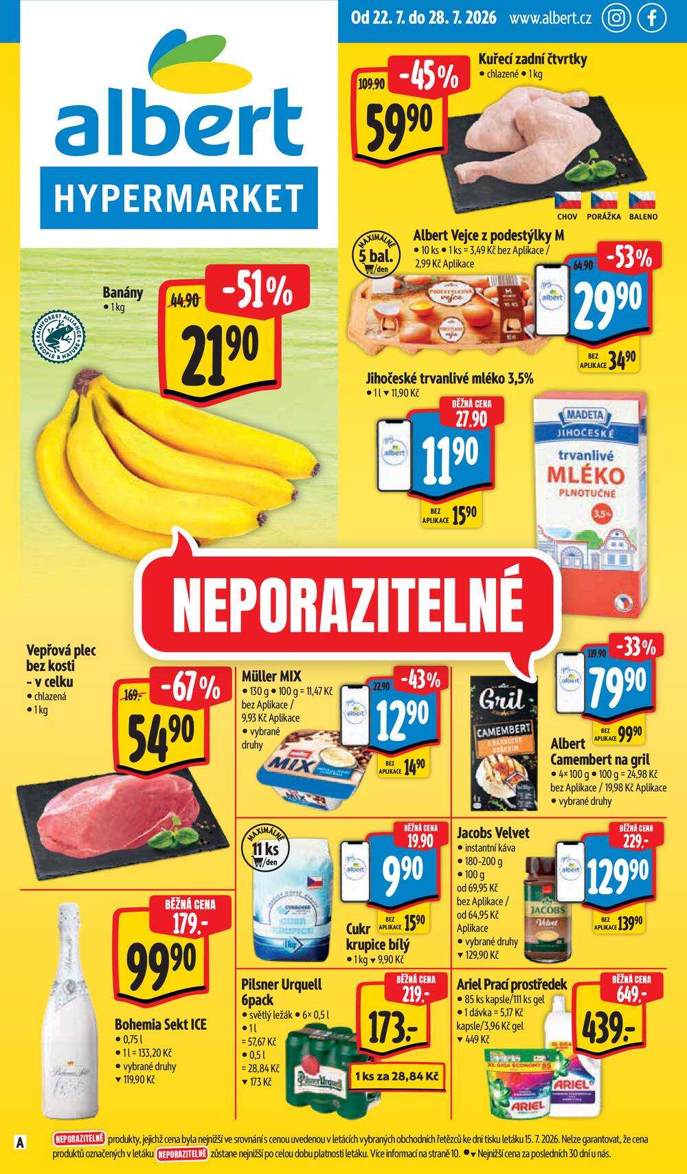 Leták Albert - Albert Hypermarket Jihomoravský od 22.7. do 28.7.2026 - strana 1 Leták Albert - Albert Hypermarket Jihomoravský od 22.7. do 28.7.2026 - strana 1