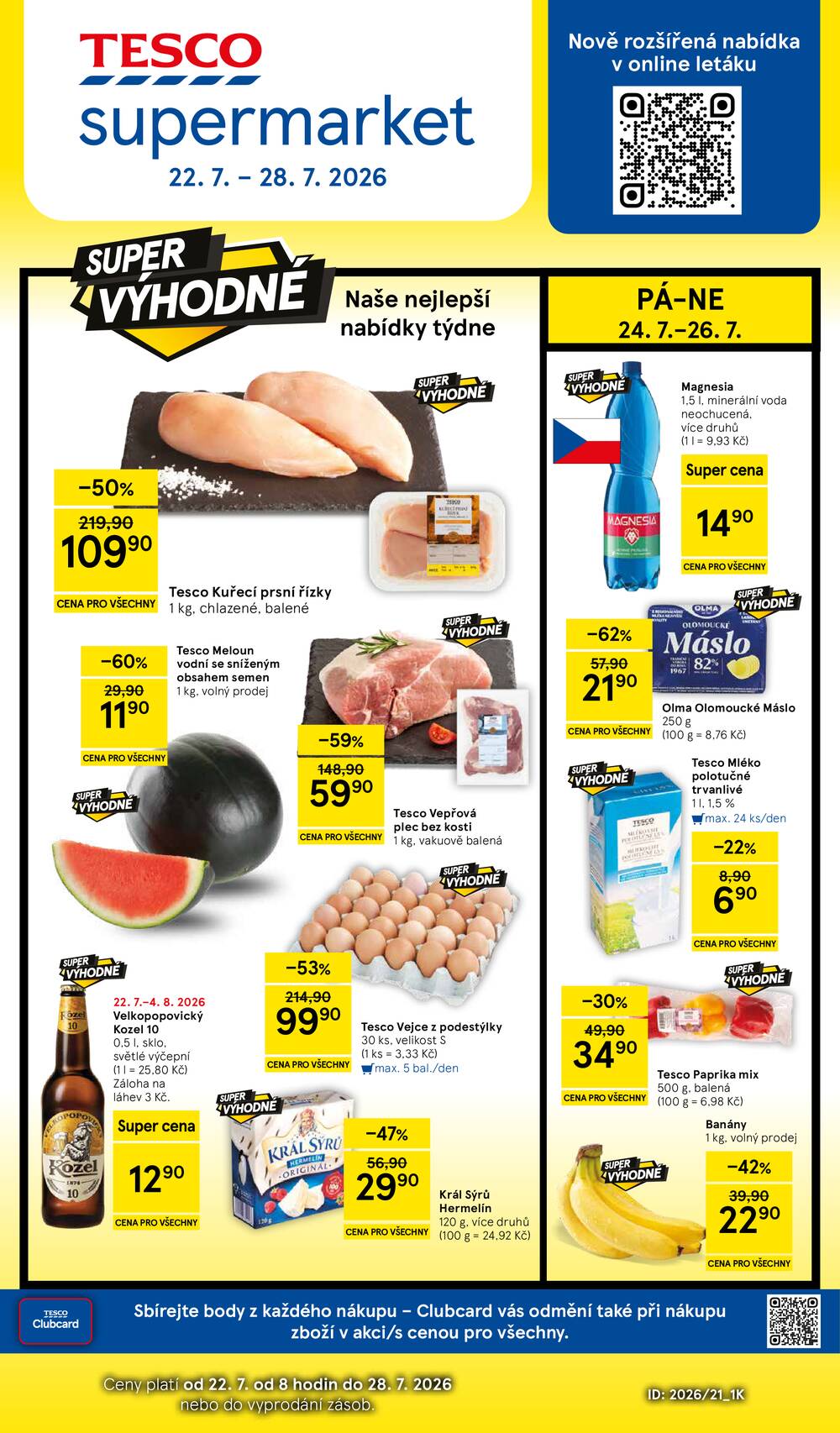 Leták Tesco - Tesco supermarkety od 22.7. do 28.7.2026 - strana 1