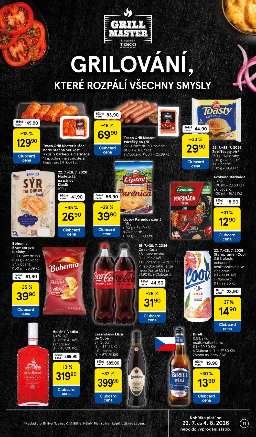 Tesco supermarkety od 22.7. do 28.7.2026