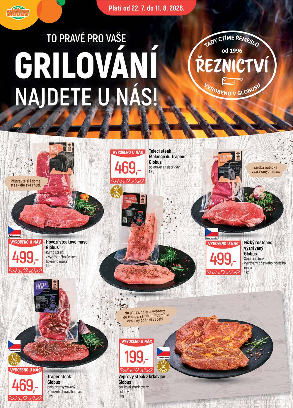 Akční leták Globus 22.7. - 28.7.2026 - Globus Praha - Centrum Černý Most