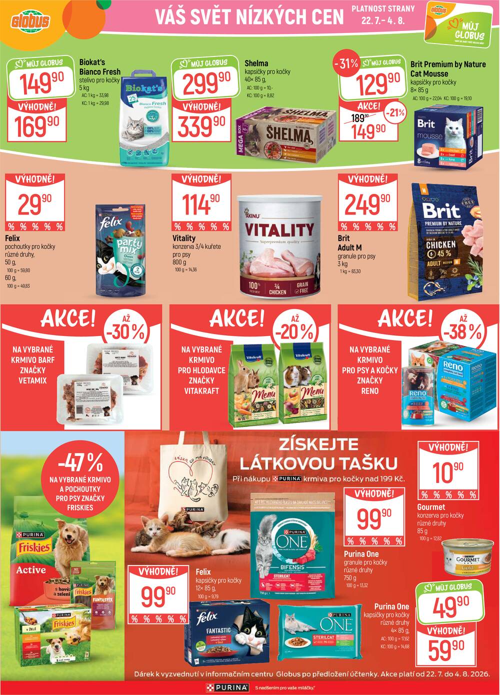 Akční leták Globus 22.7. - 28.7.2026 - Globus Jenišov u Karlových Varů