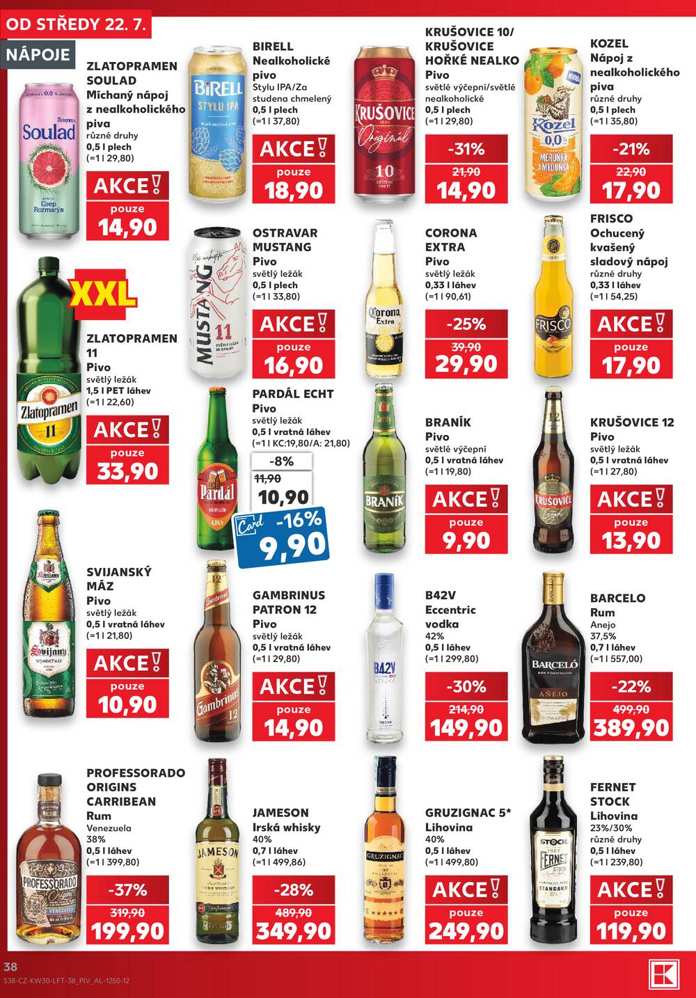 Leták Kaufland - Kaufland 22.7. - 28.7. - Kaufland - Rokycany - strana 38