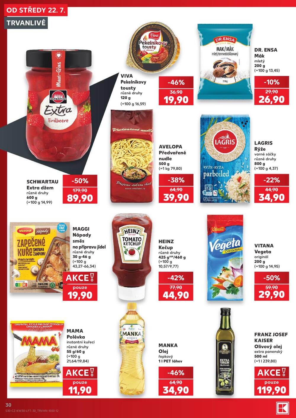 Leták Kaufland - Kaufland 22.7. - 28.7. - Kaufland - Teplice (Čs. Dobrovolců) - strana 30