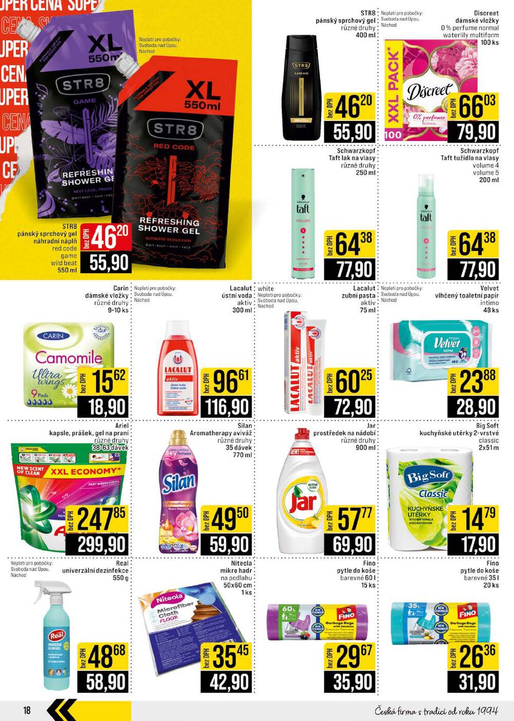 JIP Cash & Carry České Budějovice, Most, Náchod, Polička, Sušice a Svoboda nad Úpou od 22.7. do 28.7.2026