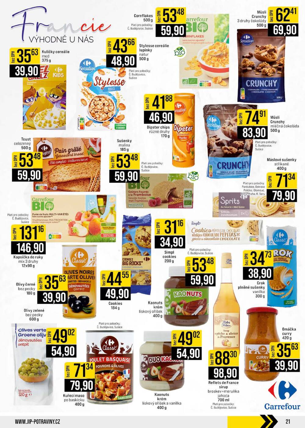JIP Cash & Carry České Budějovice, Most, Náchod, Polička, Sušice a Svoboda nad Úpou od 22.7. do 28.7.2026