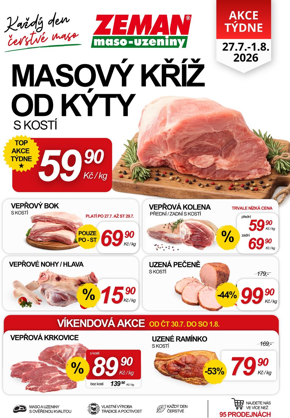 Leták ZEMAN maso-uzeniny - ZEMAN maso-uzeniny od 27.7. do 1.8.2026 - strana 1 Leták ZEMAN maso-uzeniny - ZEMAN maso-uzeniny od 27.7. do 1.8.2026 - strana 1