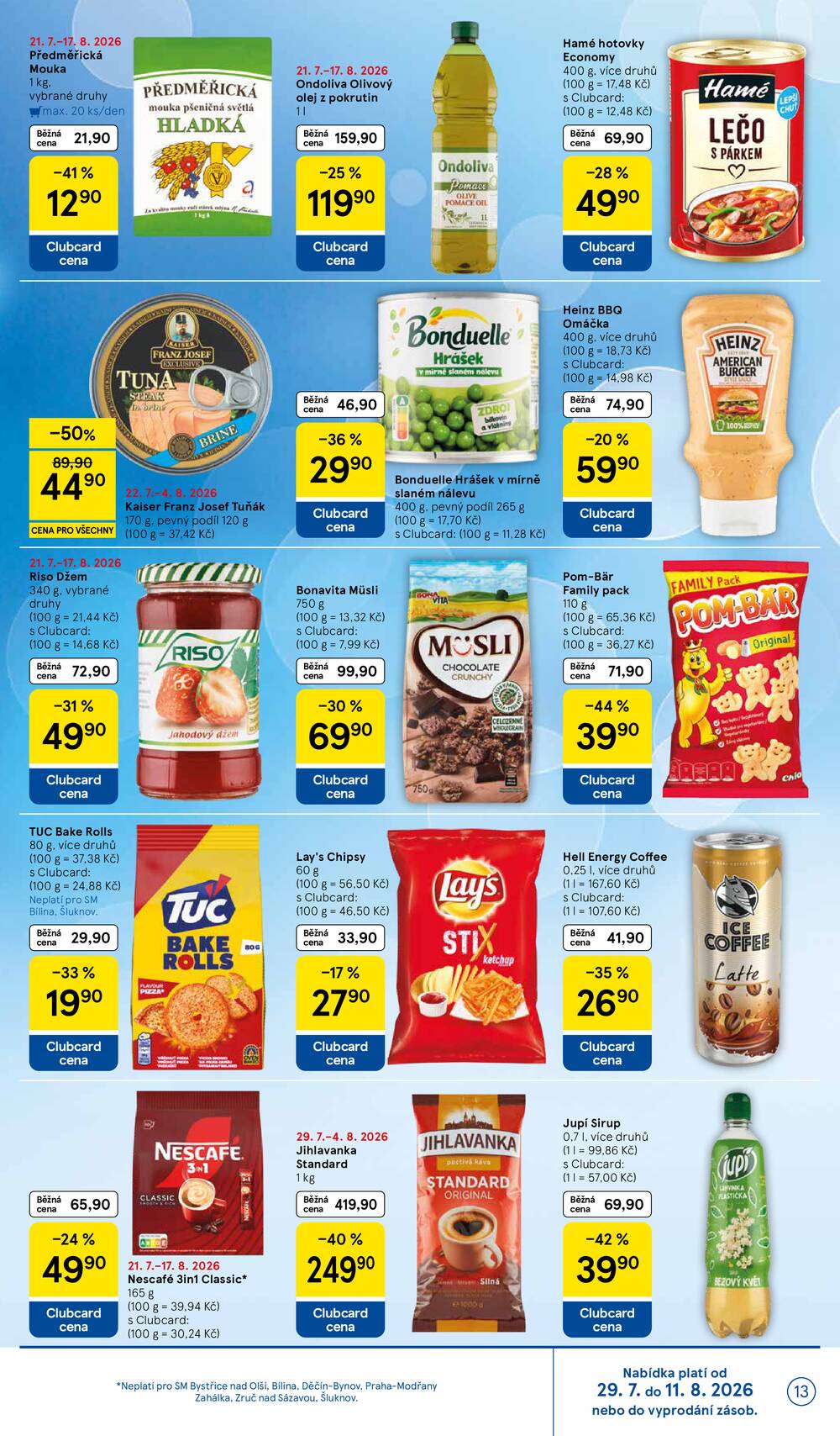Tesco supermarkety od 29.7. do 4.8.2026