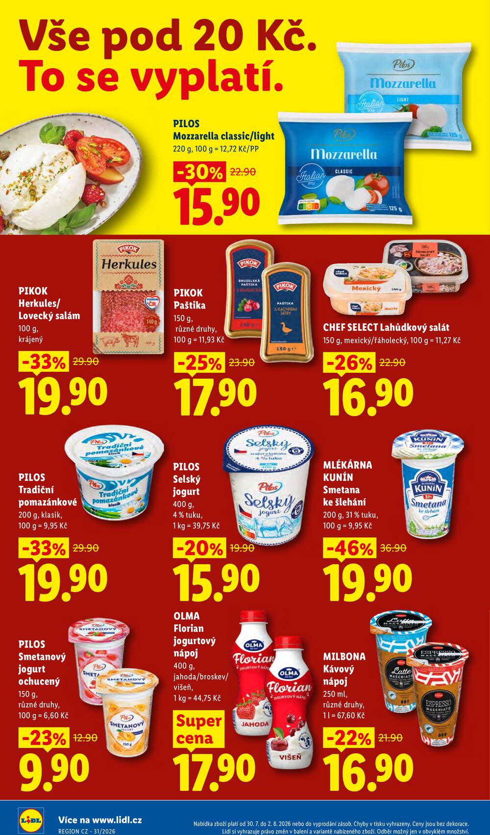 Lidl Čtvrtek od 30.7. do 2.8.2026